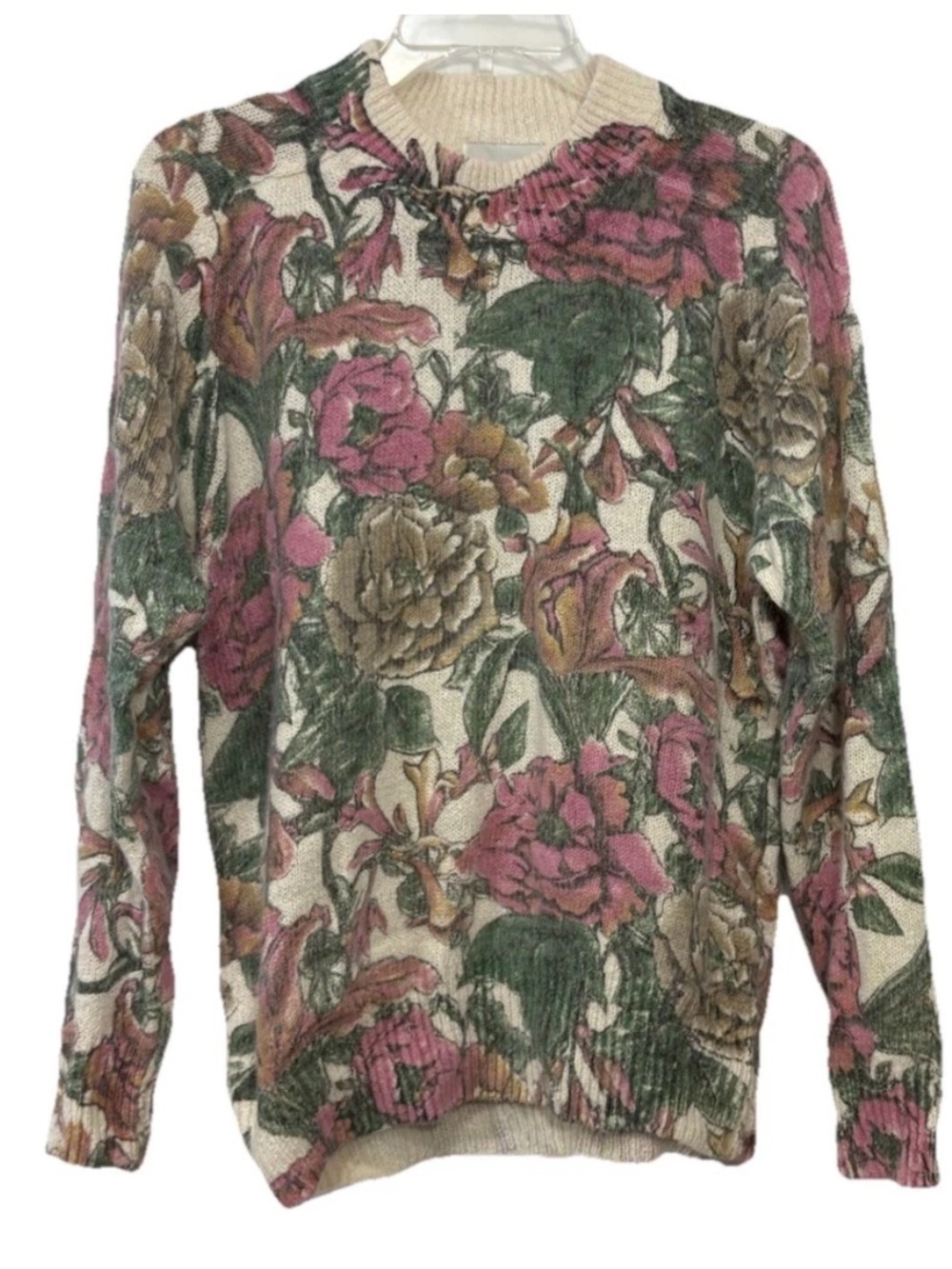 Laura Winston Women Sweater Silk Angora L Wool Pullover Gramacore 80s